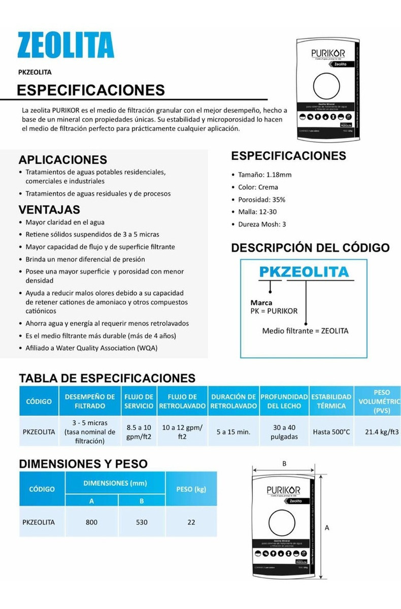 Zeolita Para Filtración De Agua - 2 Bultos - Image 2