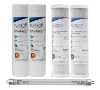 Kit De Mantenimiento Filtracion Basica 3 Etapas Con Uv para 12 meses – PKUF-3UV