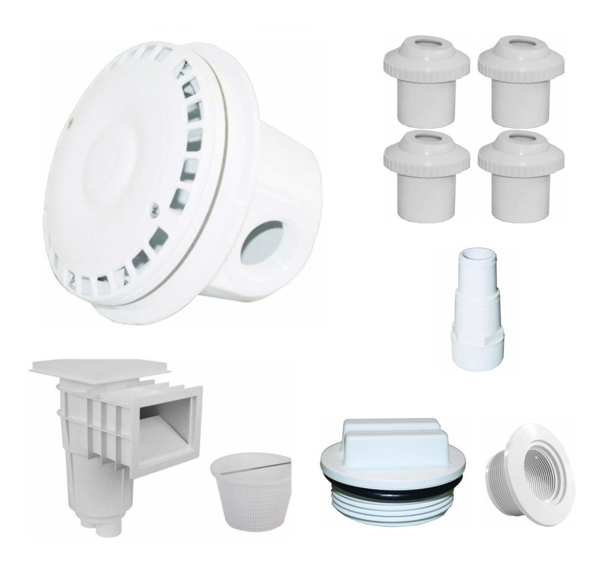 Kit Empotrables Para Alberca Dren De Fondo Con Boquillas