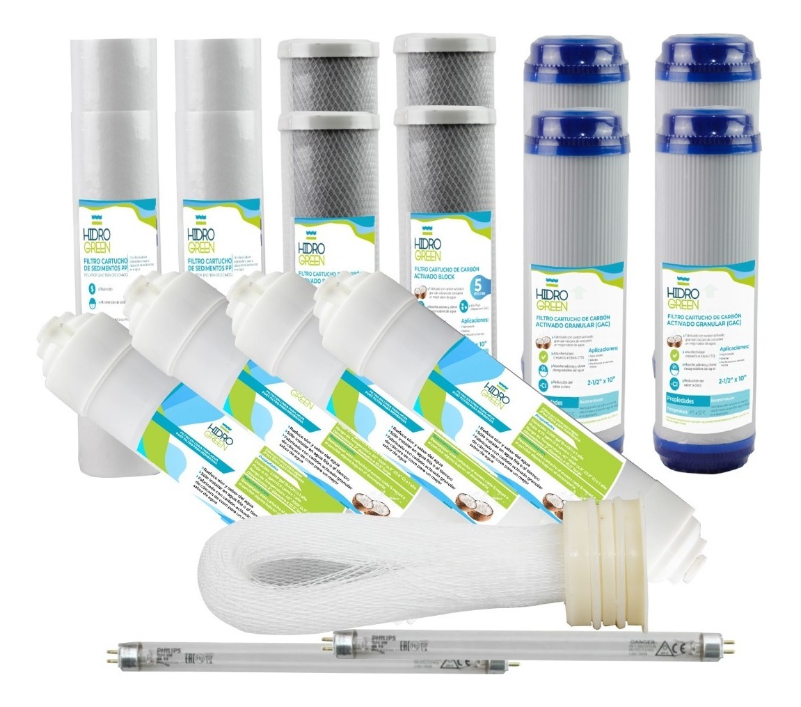 Kit De Mantenimiento 2 Año 6 Pasos Utrafiltración Hidrogreen