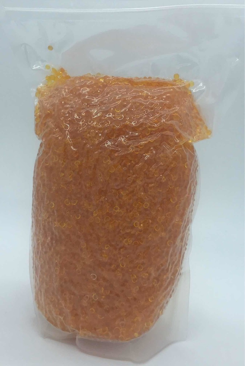 Perlas desecantes de aire color naranja, esferas de 3 a 5 mm, con indicador de saturaci?n. Presentaci?n de 1 Kg