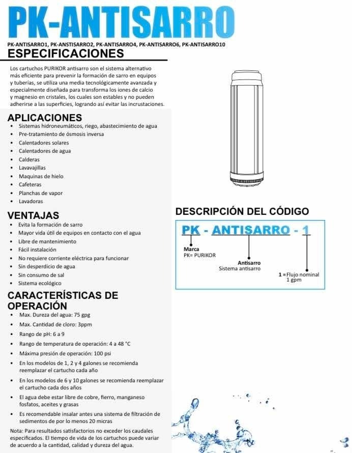 Cartucho Antisarro 4.5 X 20, 4 Gpm Pk-antisarro4 - Image 2
