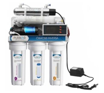 Sistema de ?smosis inversa POU, PURIKOR de 6 etapas con LUZ UV y filtraci?n de 5 micras para flujo de 100 GPD