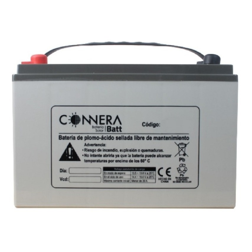 Bater?a Solar Gel Solar 100 Ah De 12v Connera Batt12-100gel