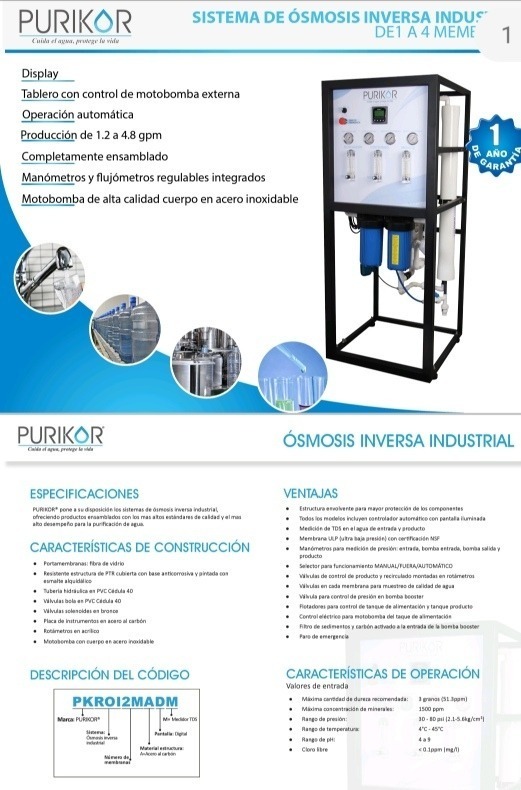 ?smosis Inversa Comercial Purikor Membrana Pk-roi-3m-a-dm - Image 2