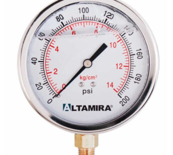 Man?metro De 0-400 Psi Glicerina Car?tula De 4″