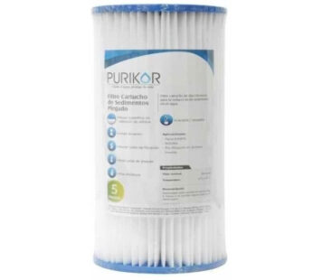 Filtro cartucho plegable de Polipropileno marca PURIKOR con dimensiones de 4.5″ x 10″ para filtrado de 5 micras C?digo: PKCPL4.5X10X5