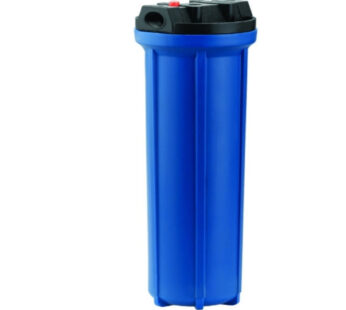 Portafiltro para cartuchos de 2.5″ x 10″ marca PURIKOR construido en Polipropileno con conexiones de 3/4″ hembra PKPFA10X.75P