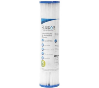 Filtro Cartucho Plegable De Polipropileno PURIKOR Con Dimensiones De 2.5″ x 10″ Para Filtrado De 5 Micras