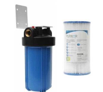 Porta Filtro De Polipropileno De 4.5×10 + Filtro polipropileno plegable de 20 Mic