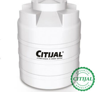 Cisterna citijal vertical blanca de 2,500 lts boca al centro