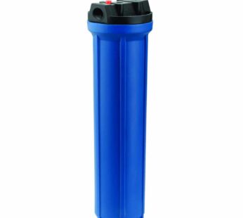 Portafiltro para cartuchos de 2.5″ x 20″ marca PURIKOR construido en Polipropileno con conexiones de 3/4″ hembra PKPFA20X.75P