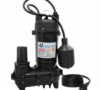 Motobomba sumergible para efluentes, AQUA PAK, serie SIGMA, descarga 1.5″, s?lidos 20 mm, 1/2 HP, 1 fase, 115 volts SIGMA155AX