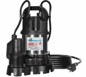 Motobomba sumergible para efluentes, AQUA PAK, serie SIGMA, descarga 2″, s?lidos 14 mm, 3/4 HP, 1 fase, 115 volts SIGMA250A