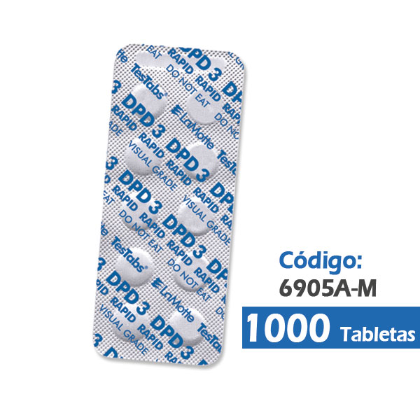 Pastillas DPD3 Para Determinar Cloro total 500 Pastillas - 6905A-M