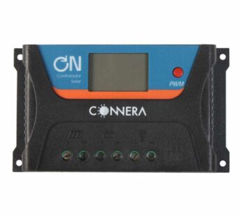 Controlador de carga solar serie ON PWM, CONNERA, 20 A, para bateras con entrada de 12 – 24 VCD ONPWM12/20