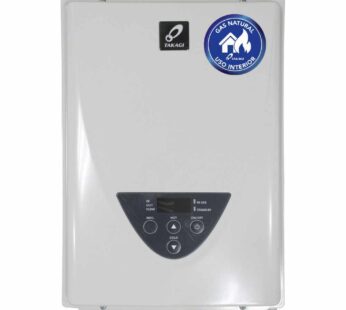 Calentador de paso sin tanque TAKAGI, interior, gas natural, 38 lpm, 199 BTU, encendido electr?nico, 1 F, 120 volts  -TKGU-38-IN