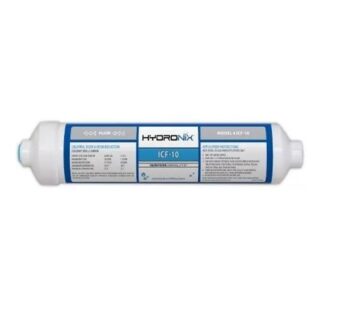 Filtro cartucho de Carb?n activado granular en l?nea marca Hydronix con dimensiones de 2.5″ x 10″