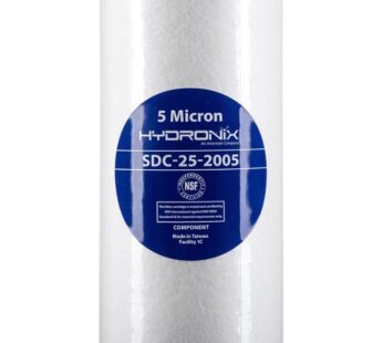 Filtro Cartucho Polipropileno Marca HYDRONIX  de 2.5″ x 20″ Para Filtrado de 5 Micras