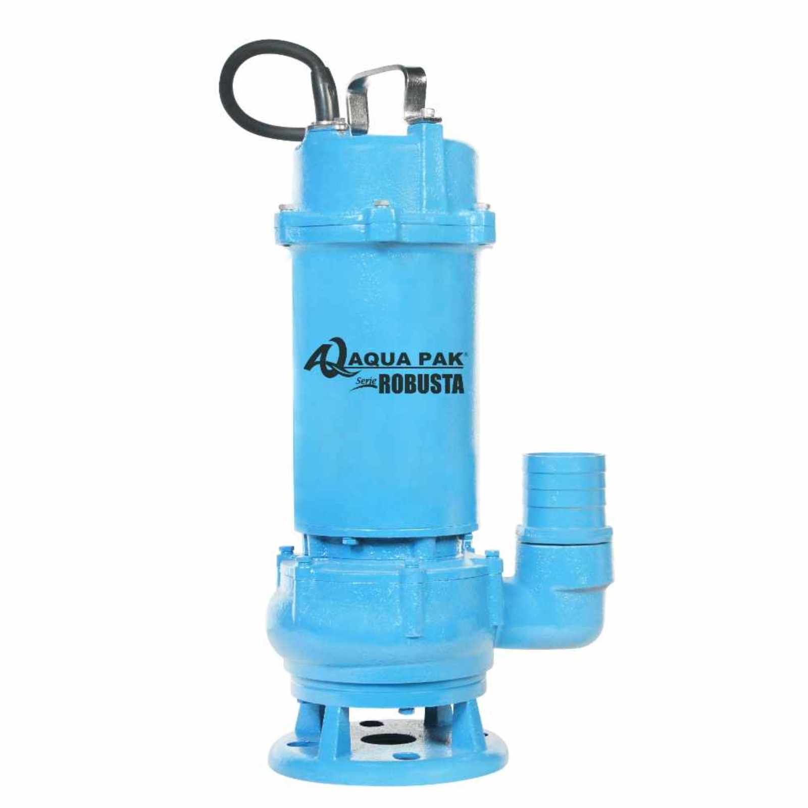 Motobomba sumergible para lodos, AQUA PAK, serie ROBUSTA, 2 HP, 3 f, 230 V, descarga 2.5" con adaptador manguera de 2?, s?lidos 1"