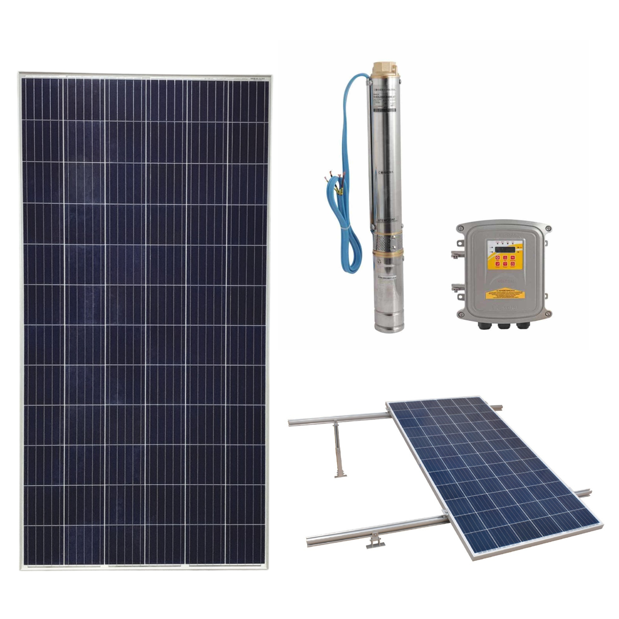 Kit De Bomba Solar Kolos3-35-30-2 + 2 Panel 330w + Base Panel