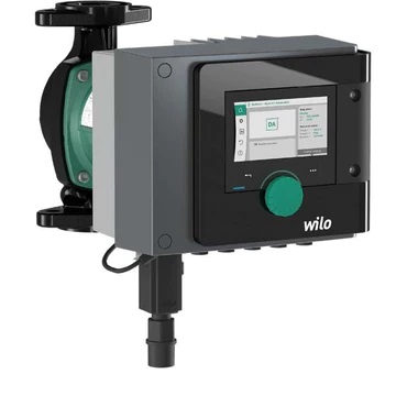 Bomba recirculadora Wilo Stratos 2x3-35, construccion en hierro fundido con tratamiento de cataforesis y flecha de acero inoxidable. Con motor de tecnologia EC 1F 23