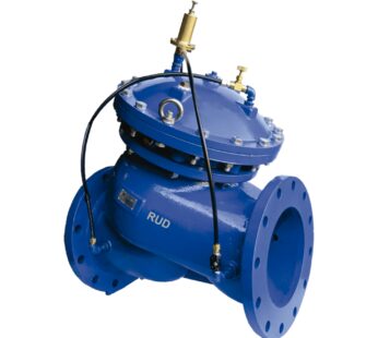 V?lvula autom?tica de control cuerpo de hierro d?ctil de seccionamiento el?ctrico por solenoide y temporizador IP68 250 CWP marca RUD modelo D224-SL/TE de 3″