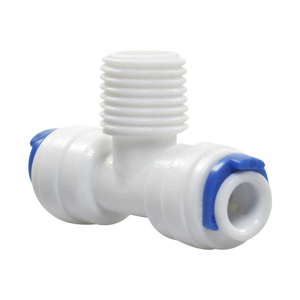 Conector Fitting Niple "T" de 1/4" x 1/4", Rosca Exterior x 1/4" Marca Servimatic - Image 2