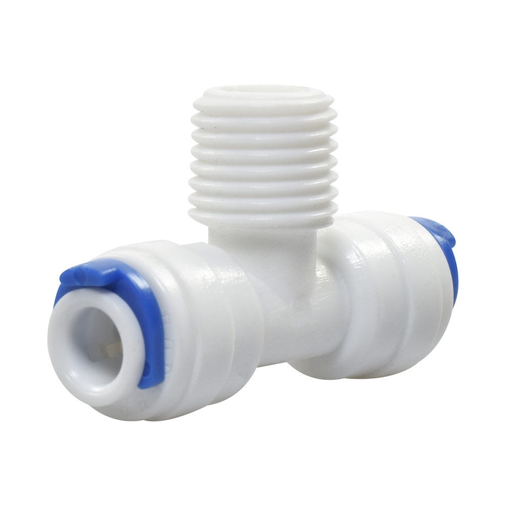 Conector Fitting Niple "T" de 1/4" x 1/4", Rosca Exterior x 1/4" Marca Servimatic - Image 3