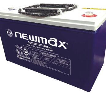 Bateria solar de gel marca NEWMAX modelo SG1200H, 12V-120Ah