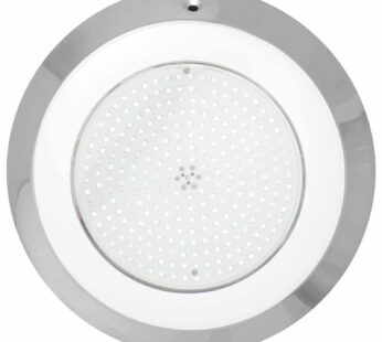 L?mpara LED para piscina, Deluxe, PANDA, montaje en pared, RGB (16 modos de iluminaci?n), 18 Watts, 12 VCA, acero inoxidable 316, di?metro 9″